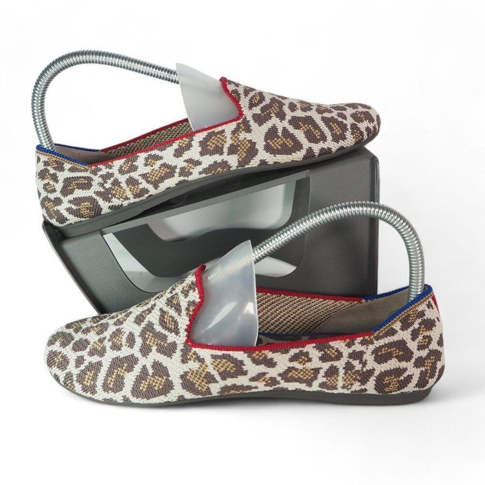 Rothy's The Flats Retired Mocha Leopard Cheetah Print Slip-on Flats Women's 8